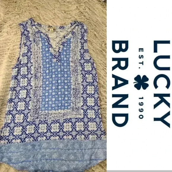 Lucky Brand Sleevles top - Picture 1 of 4